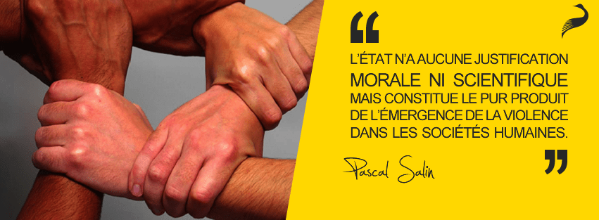 Citation de Pascal SALIN Photo Deux personnes avec mains croisées sur poignets