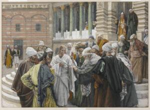 « Le denier de César », peint entre 1886 et 1894 par James Tissot (1836–1902). Musée de Brooklyn. Domaine public, via Wikimedia Commons.